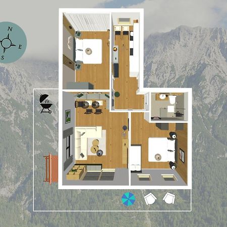 Die Karwendelsuite - 5 Sterne Fewo Mit Bestem Bergblick, Zentrumsnah & Ruhig Gelegen, Familienfreundlich Mittenwald Exterior photo